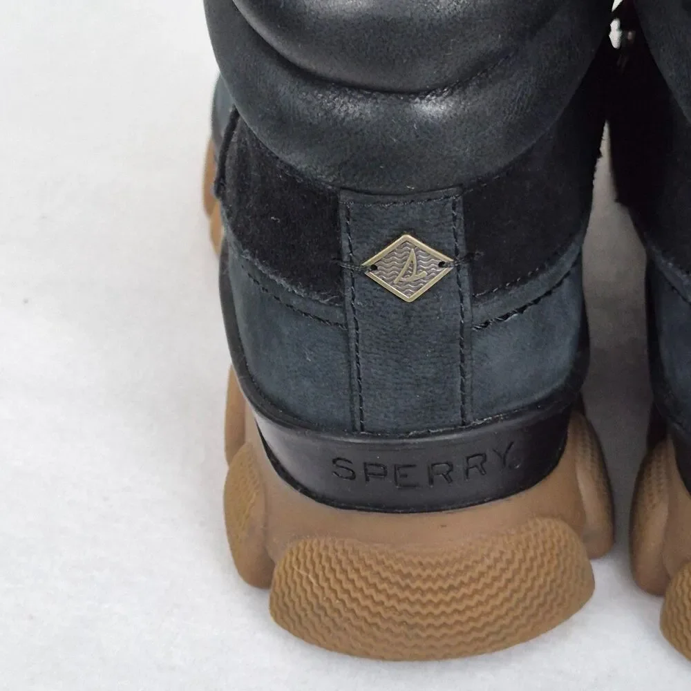 Sperry Top Sider  sz 9 The Summit Snow Boot Navy Leather Waterproof Hiking Trek